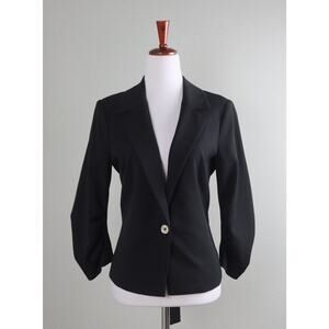 WHITE HOUSE BLACK MARKET NWT $150 All Season Belted Pleated Jacket Top Size 4